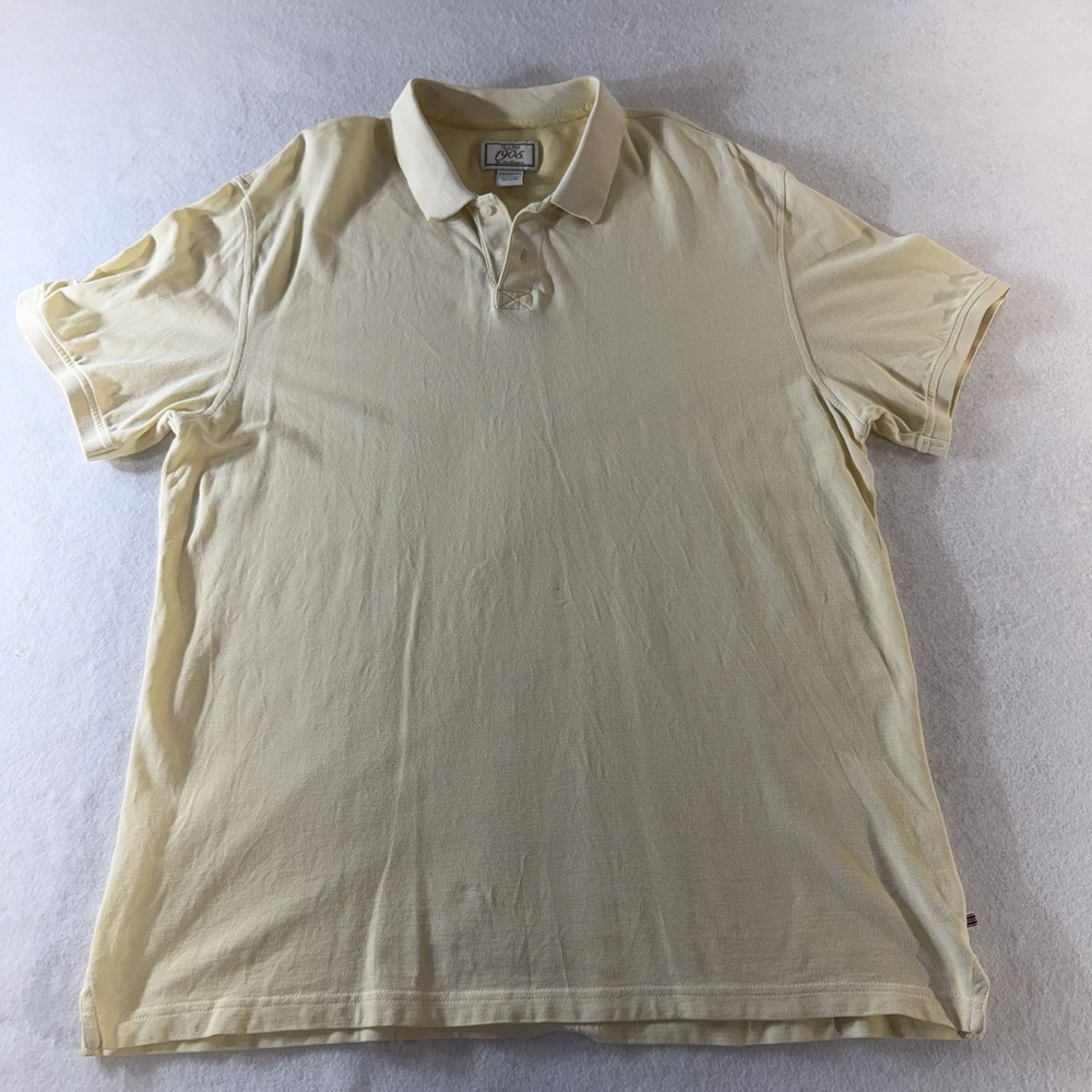 J.S.A. Bank 1905 Polo Shirt XXL Yellow Tailored Fit 100% Cotton Short Sleeve